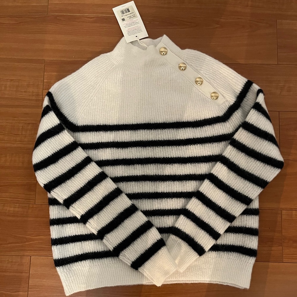 Sezane Trudy Jumper in Ecru / Marine